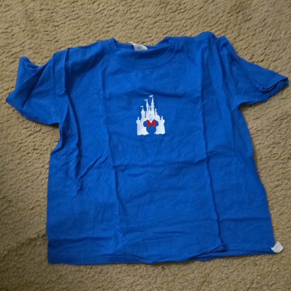 Blue Kids T-Shirt with Castle Design